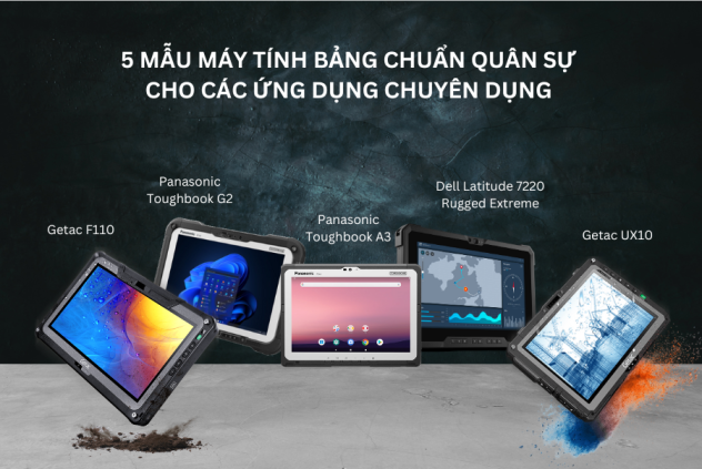Gợi ý 5 mẫu máy tính bảng chuẩn quân sự cho các ứng dụng chuyên dụng